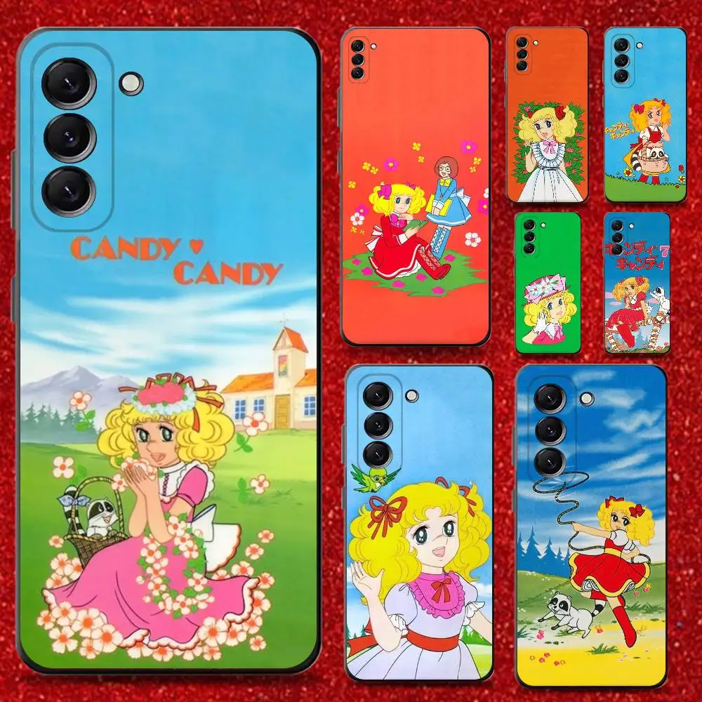 

Anime M-Manga Candy Phone Case For Samsung Galaxy A13,A21s,A22,A31,A32,A52,A53,A71,A80,Soft Black Shell