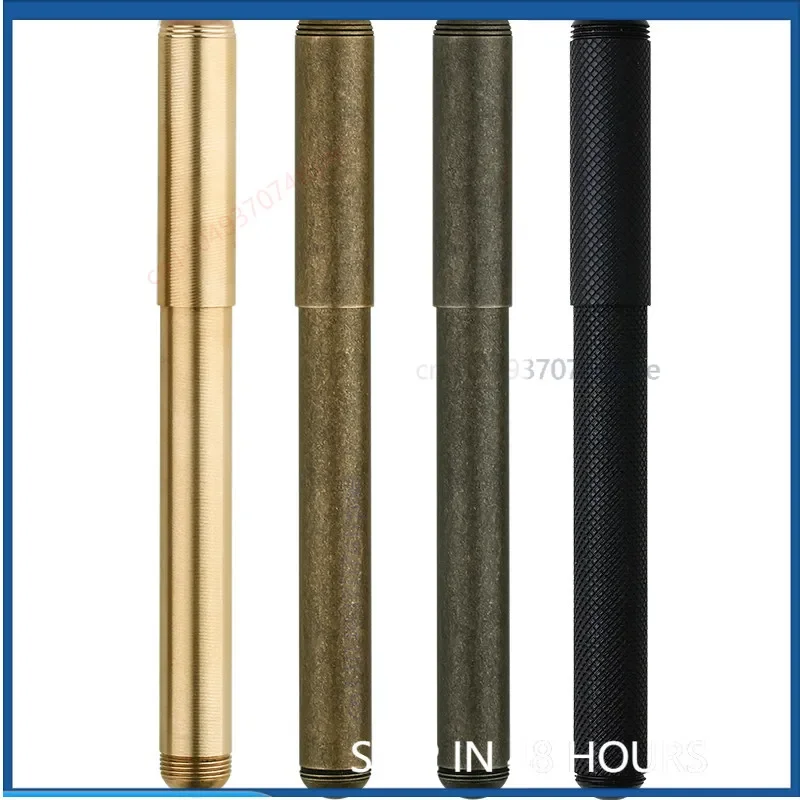For DELIKE Element Weathered Bronze Metal Pen Vintage Brass Iridium Fountain Pen Extra Fine Art Nib Daily Practice Gift Pen