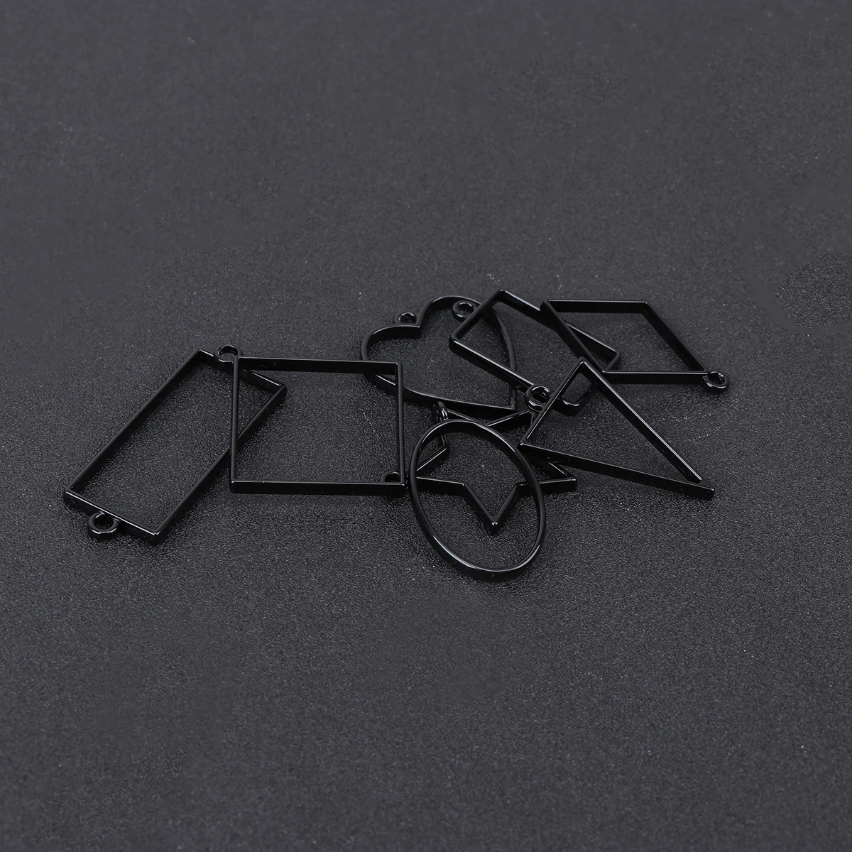 

32pcs Alloy Jewelry Pendant Frame Geometric Diy Charm Resin Craft Accessory For Necklaces Earrings Keychains Scrapbooks Gift