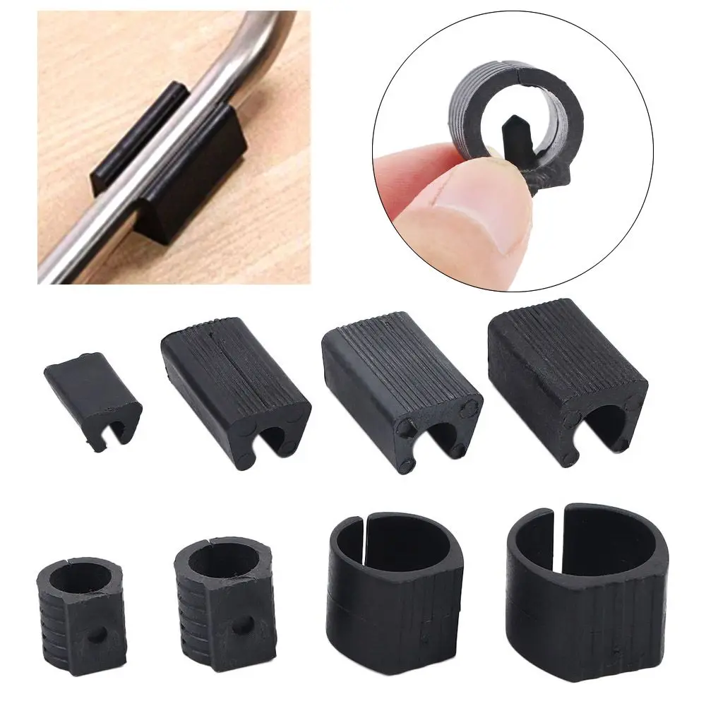 10pcs Durable Tubing Caps Furniture Feet Floor Protector Anti-Front Tube Rear Pad Damper Stool Pipe Clamp Chair Leg Pad