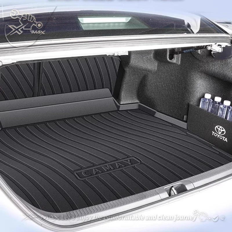 For Toyota Camry 6/7/8/9th 2006-2024 Fit Car Trunk Mat All Season Black Cargo Mat 3D Shaped Laser Measured Trunk Liners