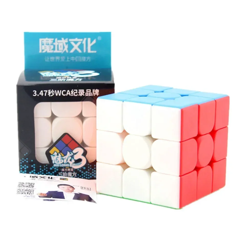 [Picube] MoYu MeiLong 3 Magic Speed Cube Puzzle Stickerless 3x3x3 Professional Cubo Magico Educational Kid Toys MeiLong 3x3