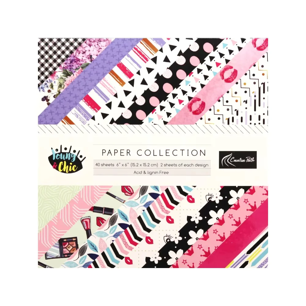 Creatief Pad Young&Chic Scrapbooking Decoratief Papier 6 Inch Patroon Journaling Achtergrondpapier Voor Knutselen Origami Kaarten Maken