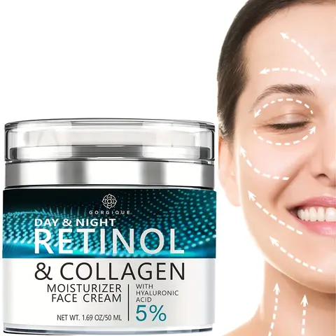 Ansiktskräm Retinolkräm - Dag & Natt Anti-aging Fuktkräm 8 best sales ansiktsfuktighetskräm - №1