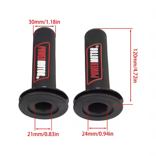 Universal Motorcycle Grips 7/8 In 22mm 24mm Handlebar Protection Accessories Dirt Bike Off-Road Rubber Gel Hand Grip Powermotor - Image 2