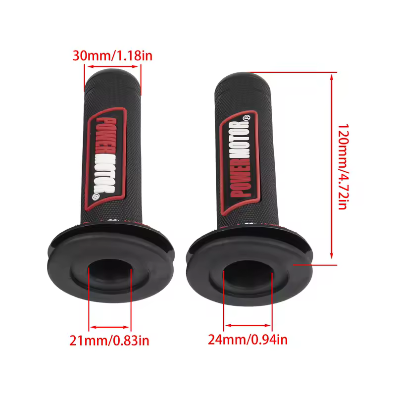 Universal Motorcycle Grips 7/8 In 22mm 24mm Handlebar Protection Accessories Dirt Bike Off-Road Rubber Gel Hand Grip Powermotor - Image 2