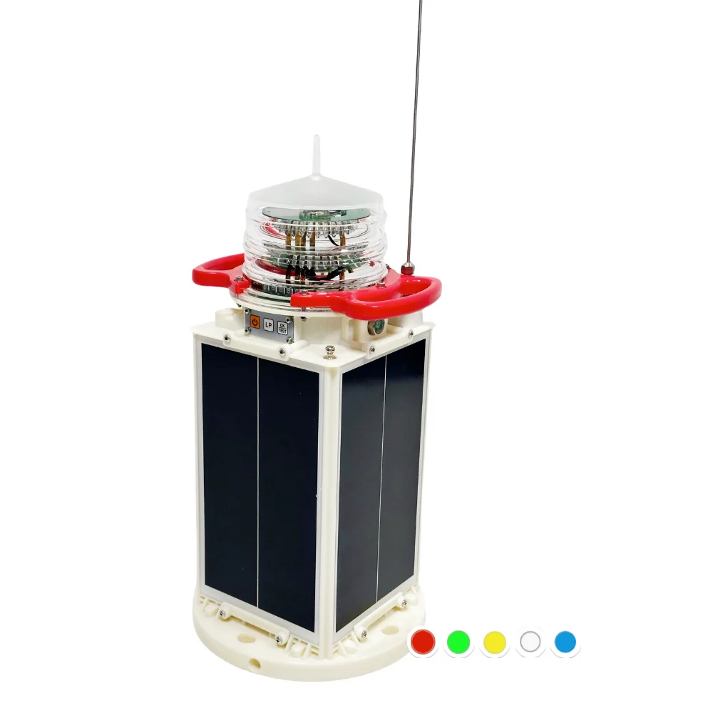 Integrated IP68 Solar Powered AIS AtoN Marine Lantern All-in-One Navigation Light 5NM Visibility CE Certified for Buoys