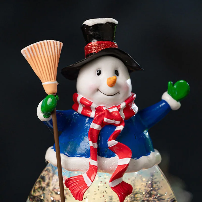 Creativity Santa Claus Snowman Crystal Ball Music Box Desktop Ornament Living Room Bedroom Home Christmas Atmosphere Decorations