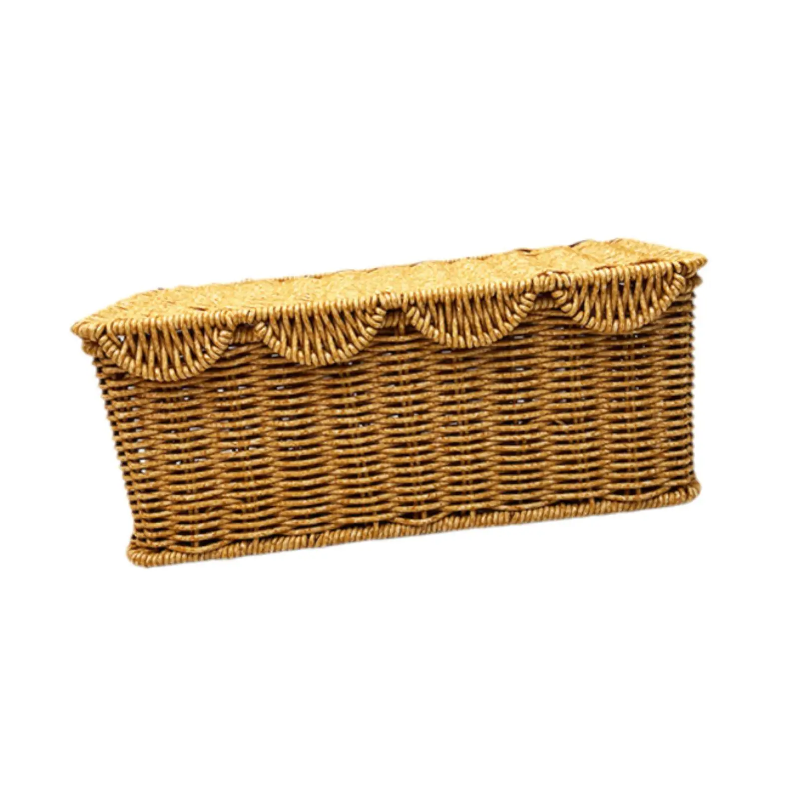 Cable Concealer Box PE Plastic Rattan Charger Storage Organizer Cord Hider Case for Desktop Wires
