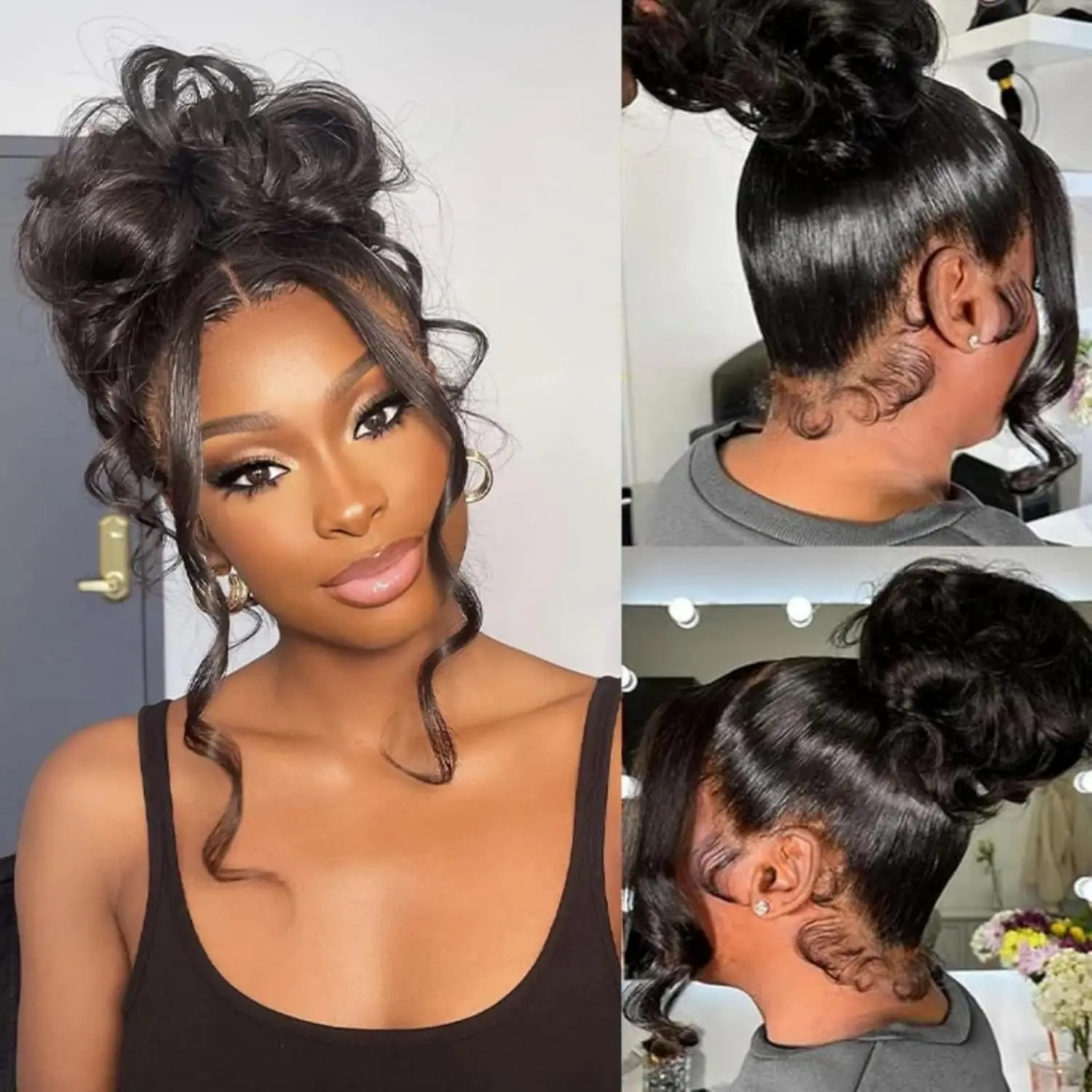 

360 Body Wave Lace Front Wigs Human Hair Pre Plucked with Baby Hair 180% Density 13*4 Frontal Natural Color Wigs for Women