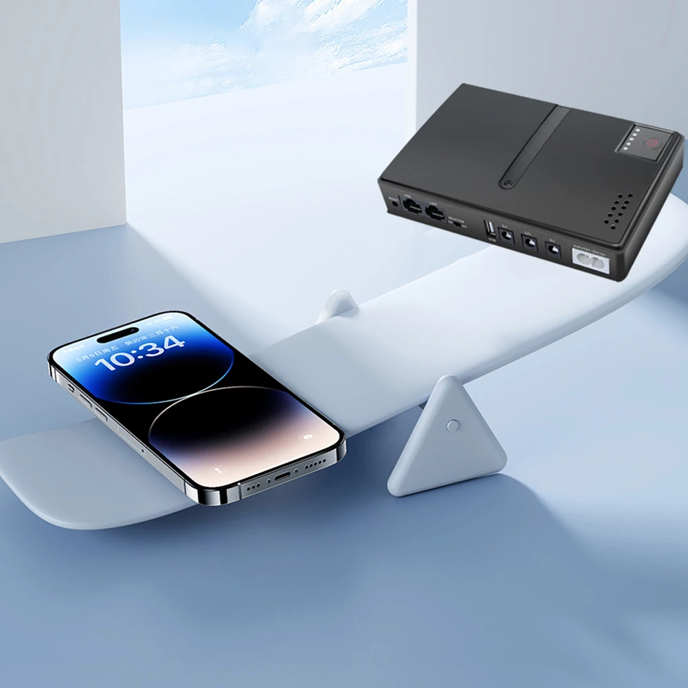 

DC1018L Mini Portable UPS Uninterruptible Power Supply 5V 9V 12V Power Supply UPS Backup Battery for WiFi Camera Router Speaker