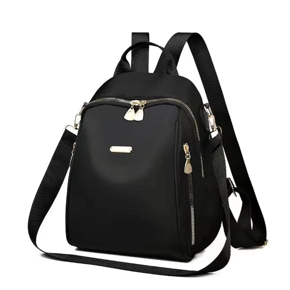 Crossbody Bag Multi-functional Nylon Backpack Small Simple Black Shoulder Bag Handbag Travel Retro Backpack Students