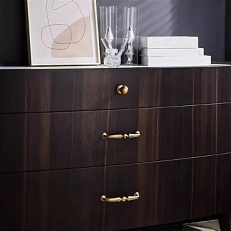 ABSJ-Brass Cabinet Pulls Handles, Vintage Style Drawer Handles For Dresser Kitchen Cupboard Furniture Hardware