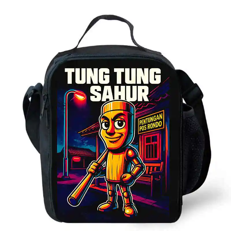 Lunch bags for Child,Cartoon Brainrot School Picnic Bags for Girls Boys,Large Kids Insulation Cooler Bags for Aged 4-10 years