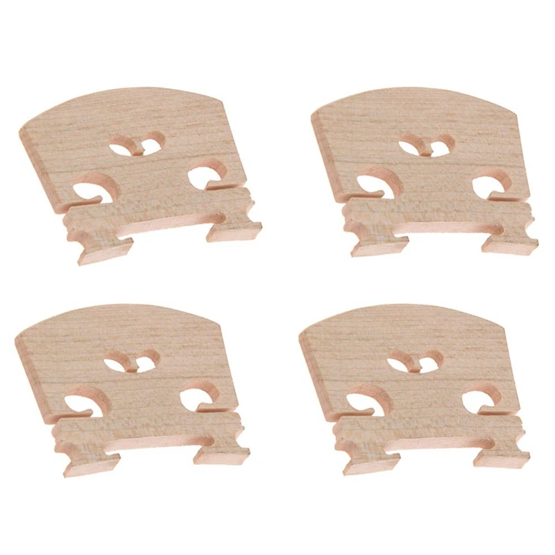 4 Piece 3/ 4-4/ 4 Violin Fine Tuner String Plate & 4 Piece Violin Parts Violin-Bridge-5Pc-4/4 Maple Bridge Violin Parts