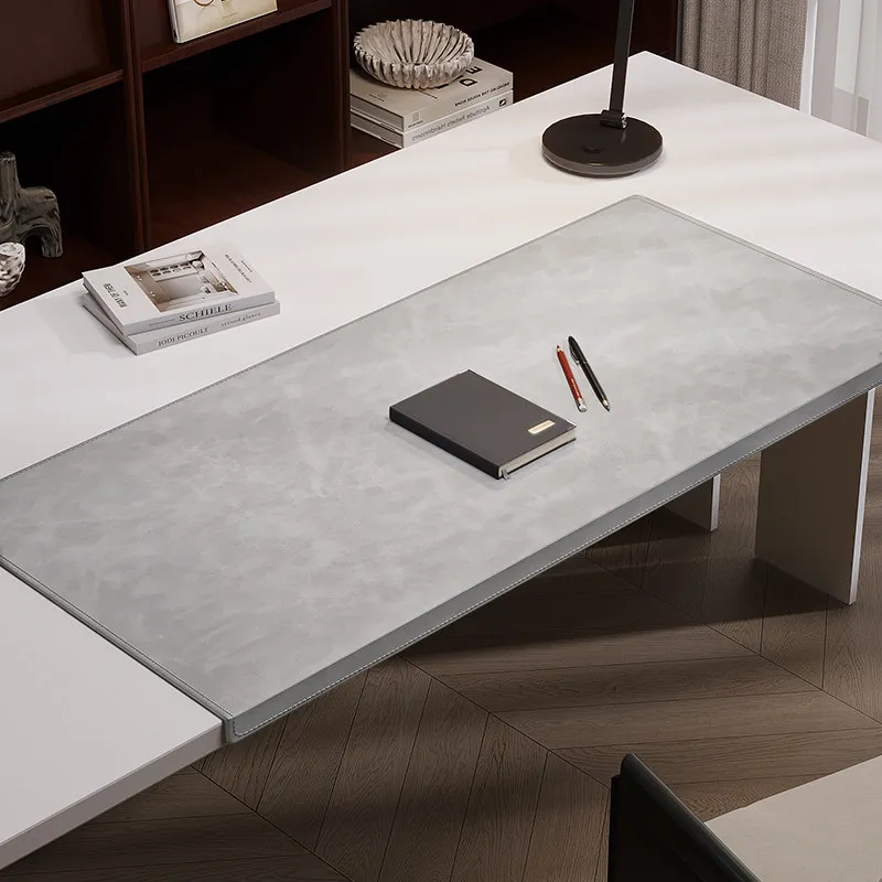 Large Pu Leather Desk Mat For Gaming And Office Keyboard Support_voghion.com