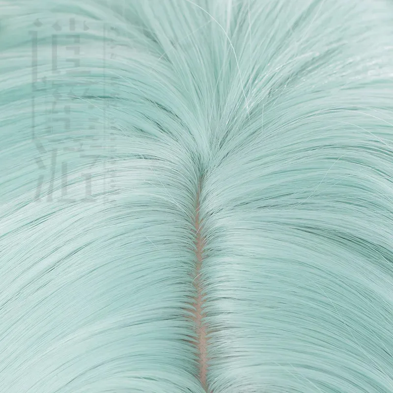 Juego Cyberpunk Edgerunn Rebecca Cos peluca 55CM doble cola de caballo pelo sintético resistente al calor pelucas de Cosplay para fiesta de Halloween + gorro de peluca