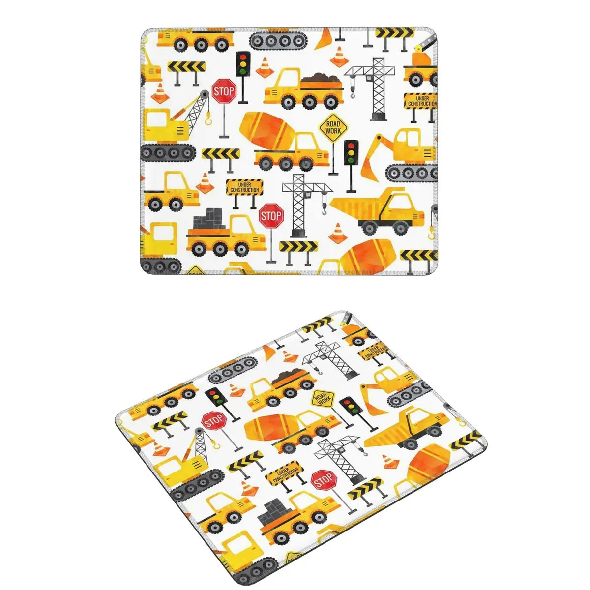 

Road Work Watercolor Construction Vehicles Mouse Pad Computer Keyboard Mouse Mat Gaming PC Desk Mat Office Table Mats