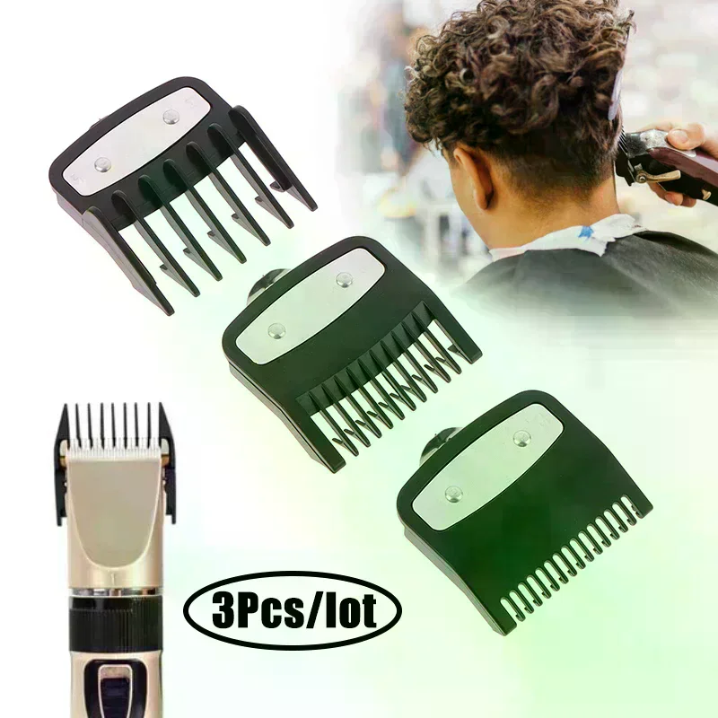 3pcs Hair Clipper Guards Guide Combs Trimmer Cutting Guides Styling Tools Attachment Compatible 1.5mm 3mm 4.5mm