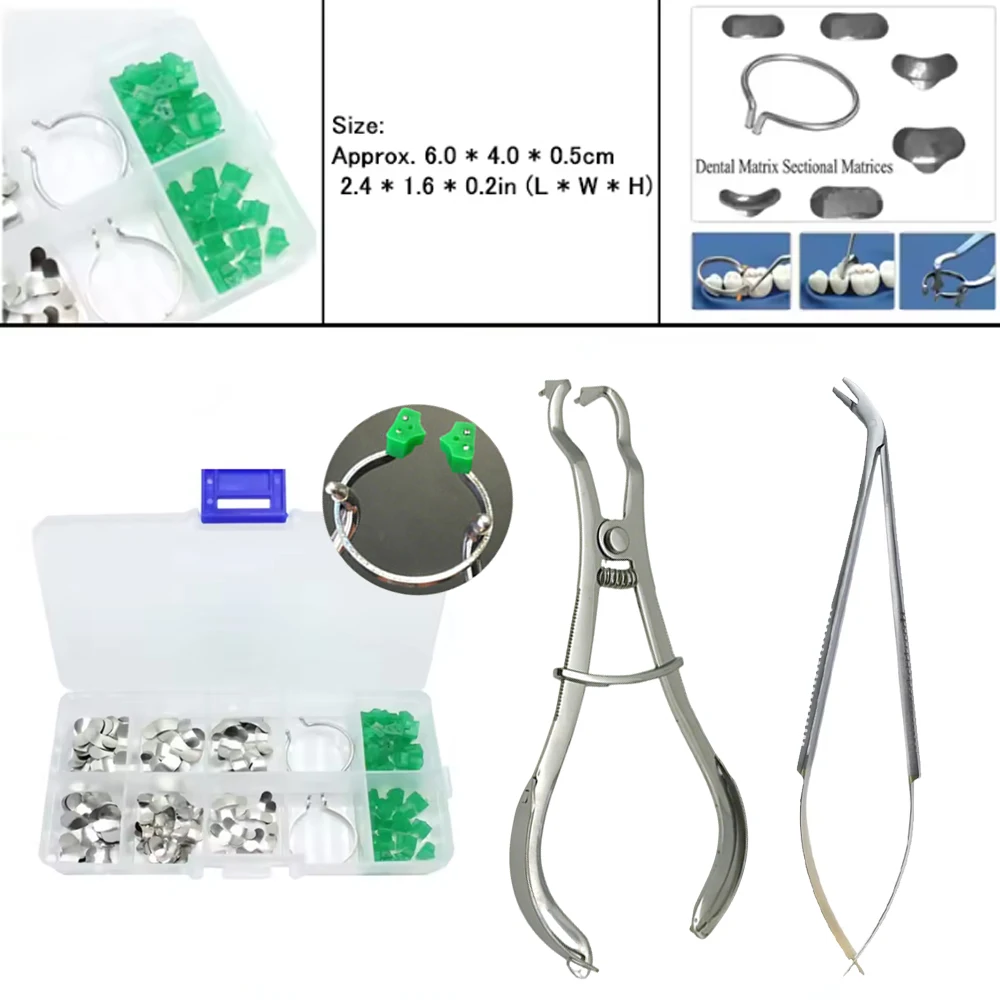 

Dentist Fillings Matrix Holder Clamp Matrices Placement Tweezer Dental Sectional Matrix Contoured Metal Matrices Bands Tool