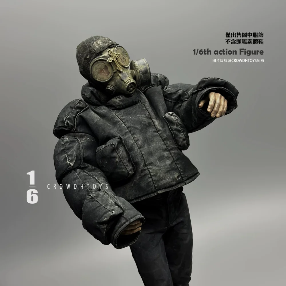3atoys-1-6スケール-ユニークデザイン-トレンディモダン-ブラックコート-ダメージ加工-スリムパンツ-ボディ・ドールなし-12インチフィギュアドール用-diyコレクション