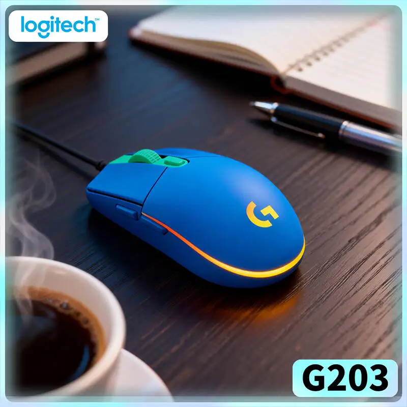 

Игровая мышь Logitech G203 Prodigy RGB, проводная, 200-8000 DPI, 6 кнопок, механическая регулировка натяжения, частота опроса 1000 Гц, 85 г, быстрая отклик-скорость
