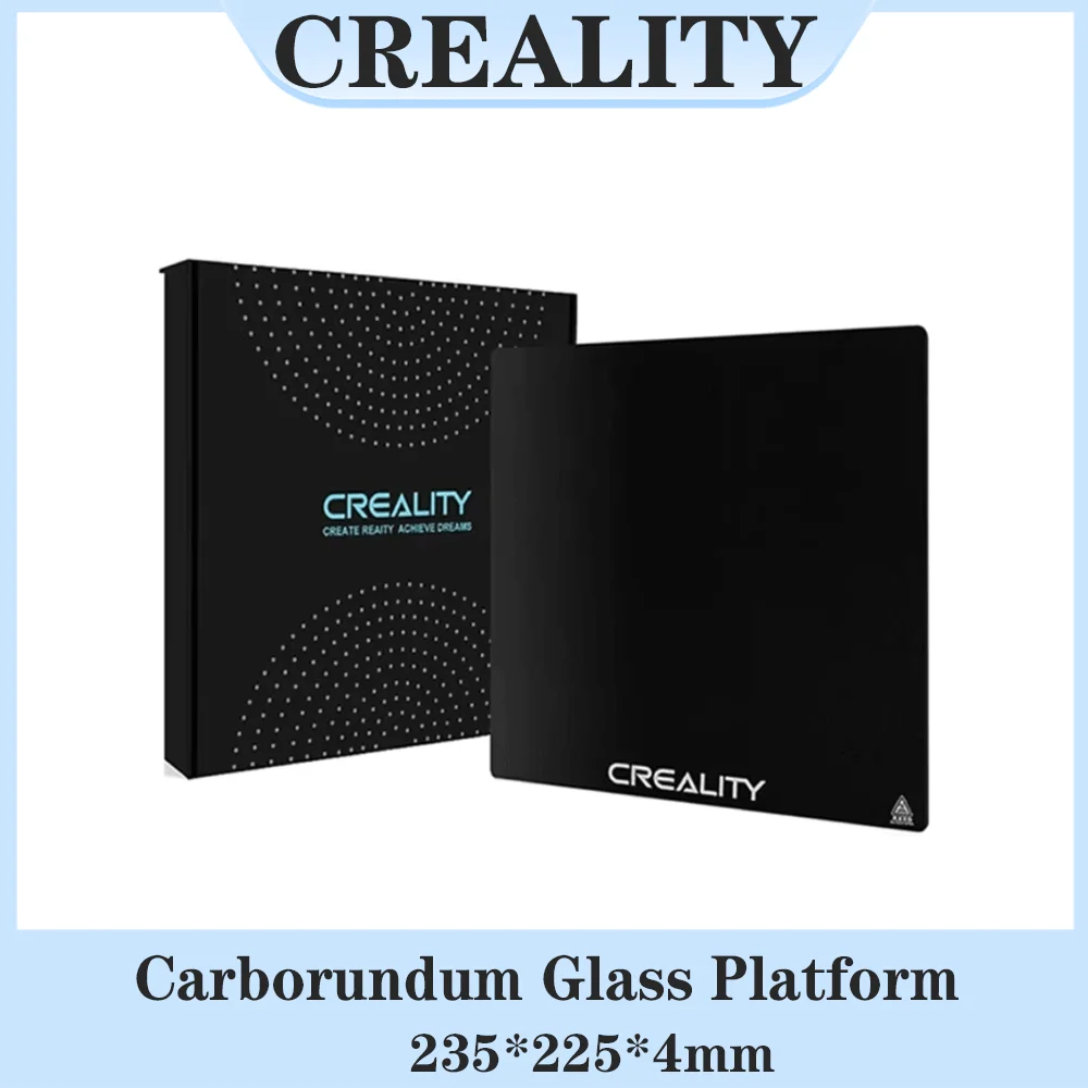 

CREALITY Стеклянная платформа из карборунда для 3D-принтеров Ender 3, Ender-5 Pro/Ender 3V2, 235*235*4 мм, для печати на стеклянной поверхности