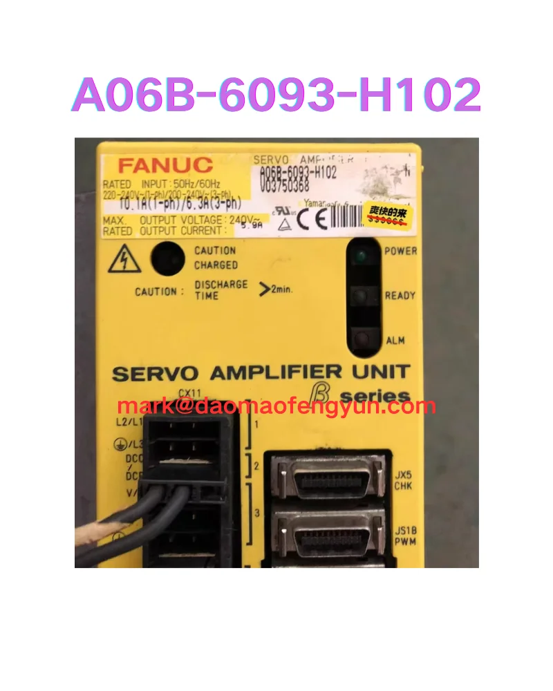 

A06B-6093-H102 Б/у сервопривод протестированы в порядке A06B-6093-H102