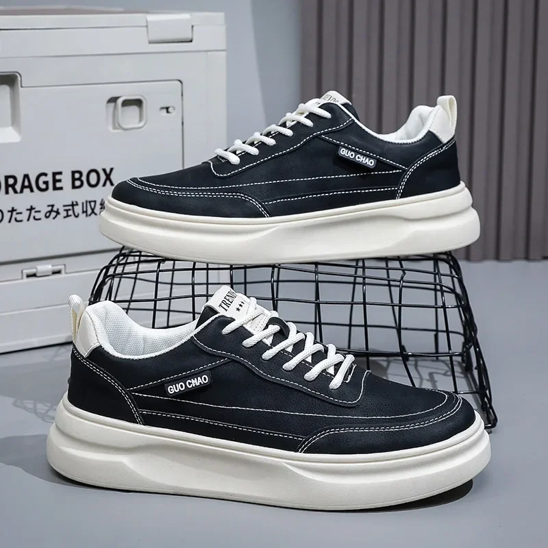 

Autumn Men's Casual Shoes Fashion Men's Sneakers Hard Wearing Male Platform Shoes 2024 New Soft Mens Board Shoes Tenis Hombres