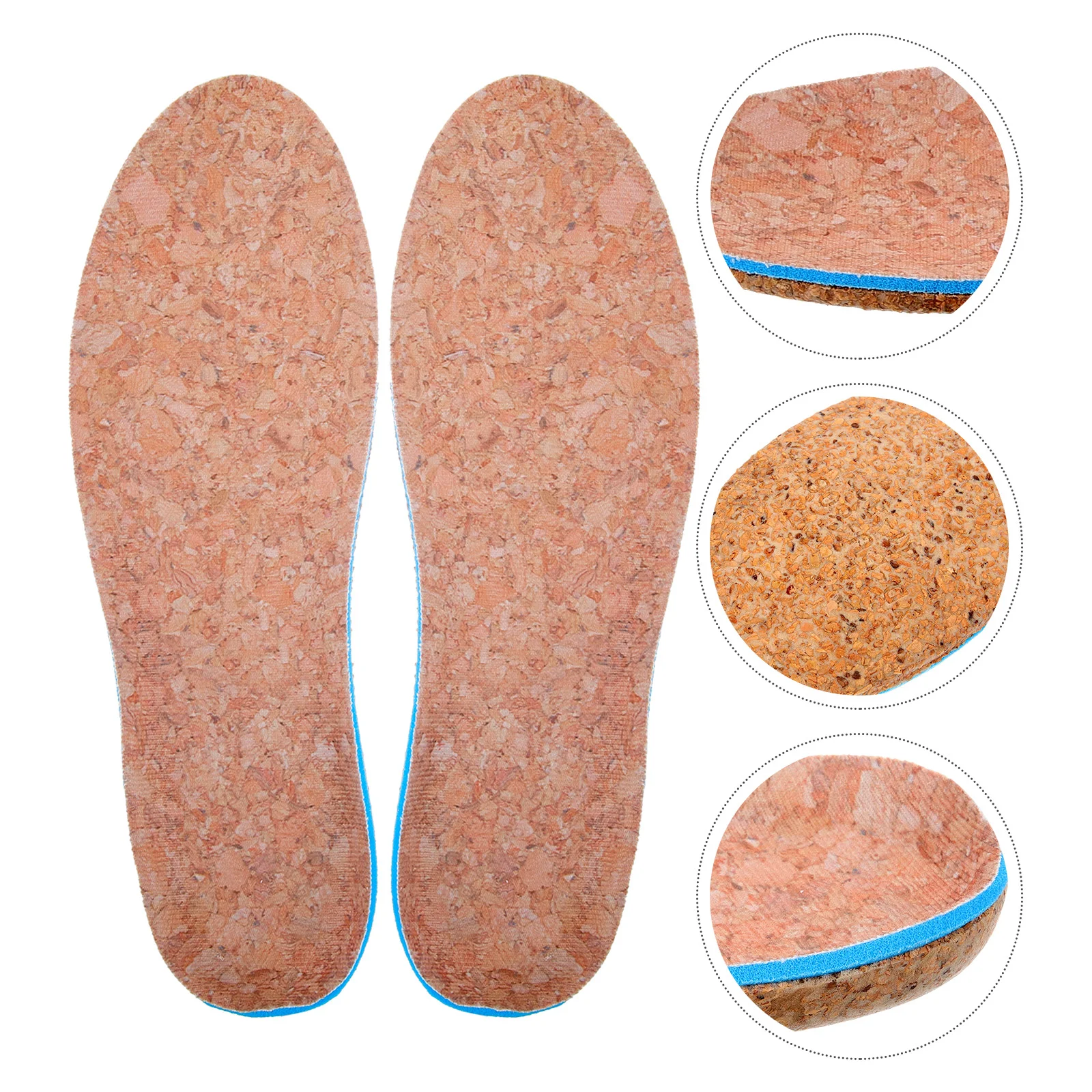 

Cork Insole Invisible Height Increase Insoles Breathable Shoes Cushions Lifting for Lifts Men