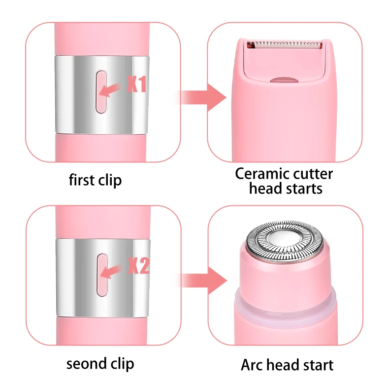 جديد Resuxi 461 غير مؤلم الوجه بيكيني المتقلب للنساء ماكينة حلاقة الجسم اللاسلكية لرحلة استبدال سيدة ماكينة حلاقة مع IPX4 مقاوم للماء