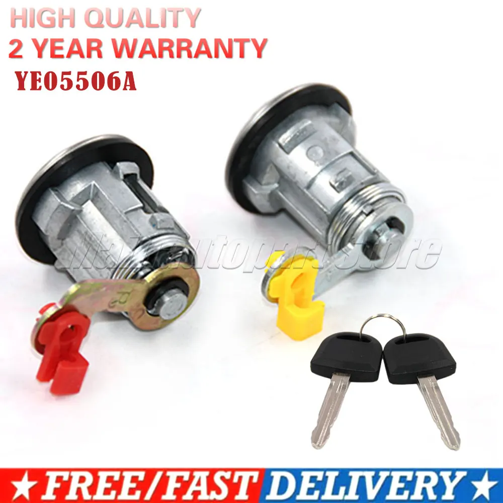 For Mitsubishi L200 Pick Up 11/2001-10/05 Front Left Right Door Lock Barrel With 2Keys YE05506A