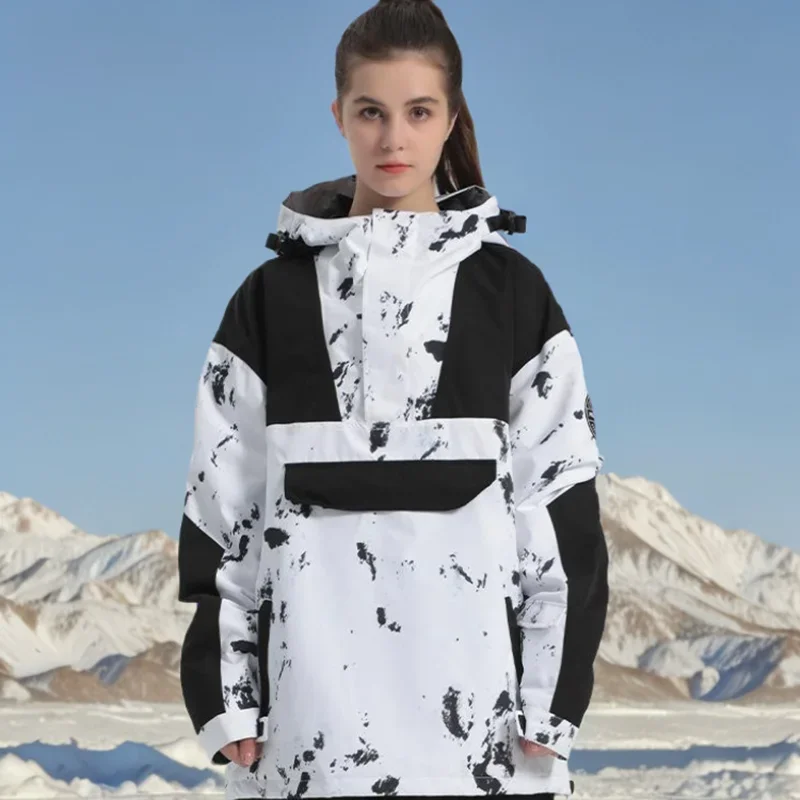 Chaqueta de esquí para hombre y mujer, abrigo a prueba de viento, impermeable, para deportes al aire libre, Tops de Snowboard, 2025