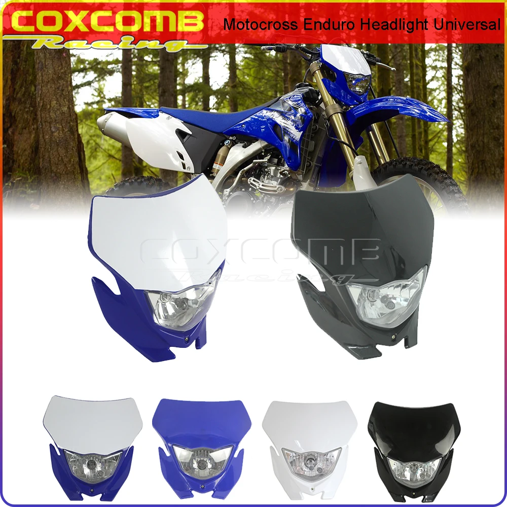 Motocross Enduro Racing Front Running Light Headlight Mask Fairing For Yamaha WR YZ YZF XT TTR WRF 125 250 250X 425 450 Off Road