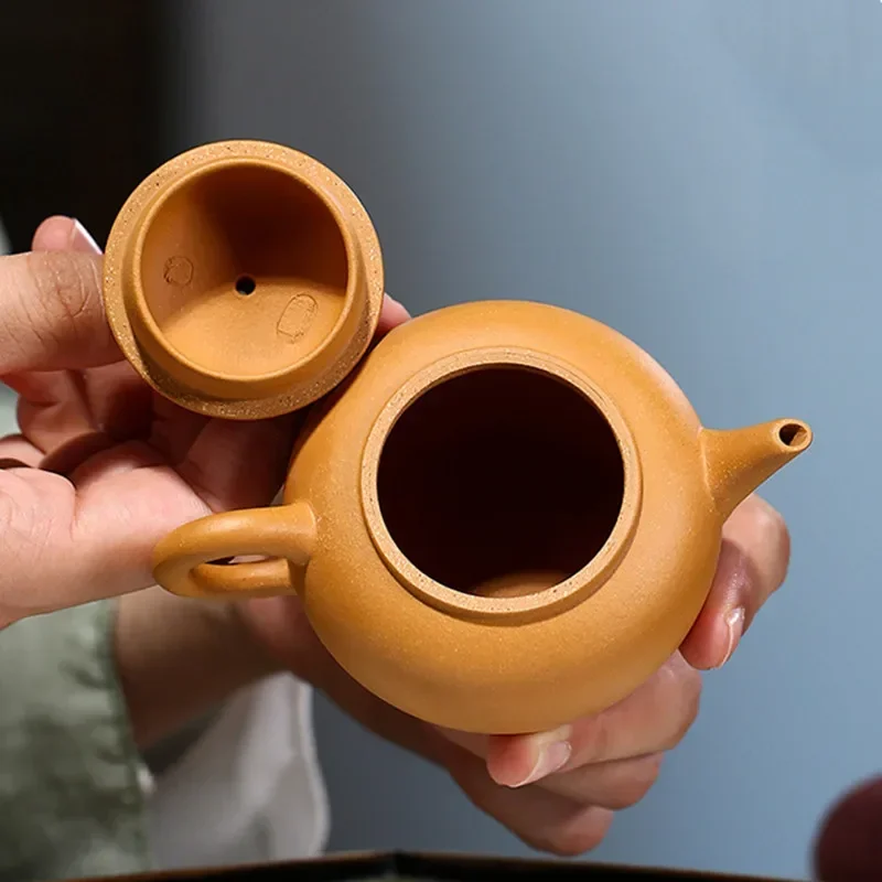 100ml Chinese Yixing Purple Clay Teapot Raw Ore Section Mud Home Tea Pot Ball Hole Filtration Zisha Kettle Handmade Tea Set