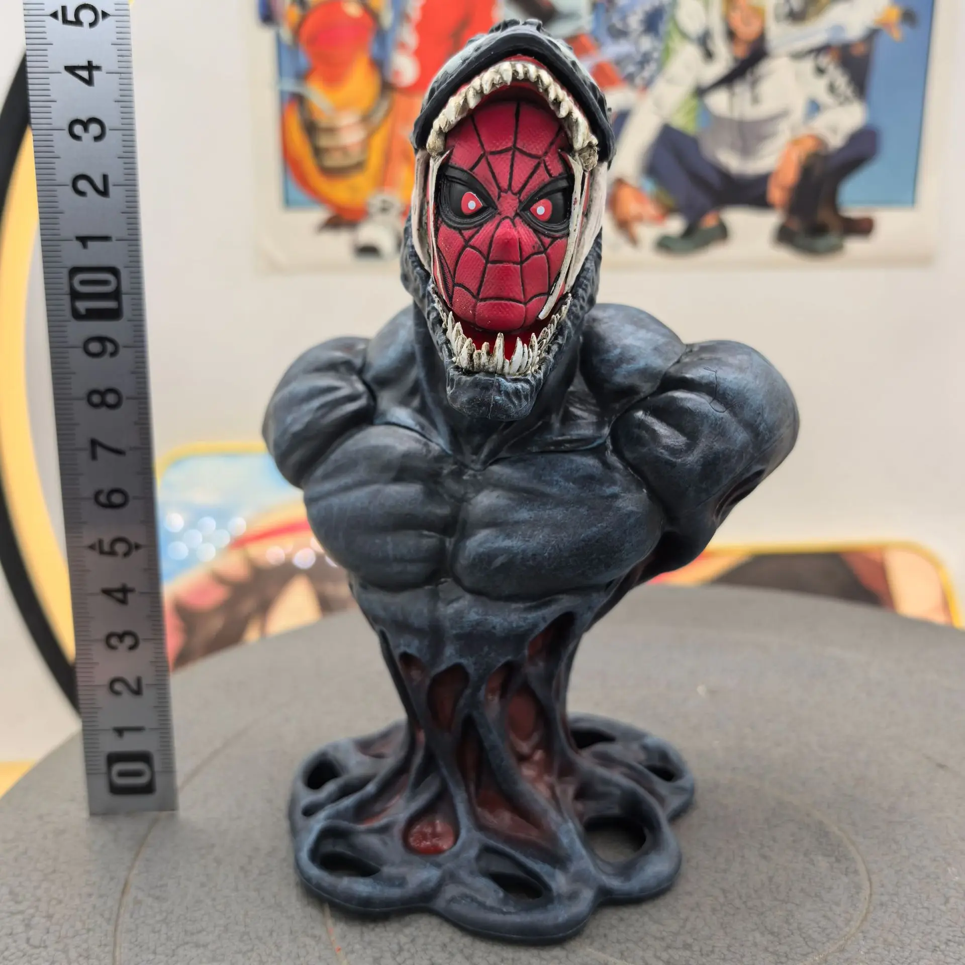 

15 см Человек-Паук Веном Половина тела Фигурка Смола Веном Let There Be Carnage Модная игра Орнамент ручной работы