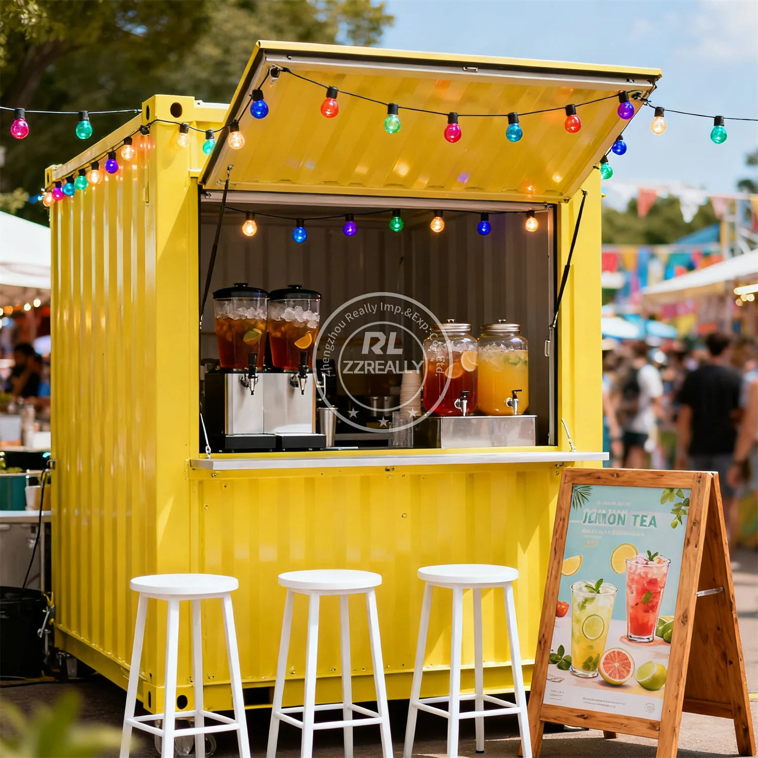 

Full Set Shipping Containers Restaurant Equipment Kitchen Container Store Pub Bar Kiosk 40ft Container Restaurant for Event Use