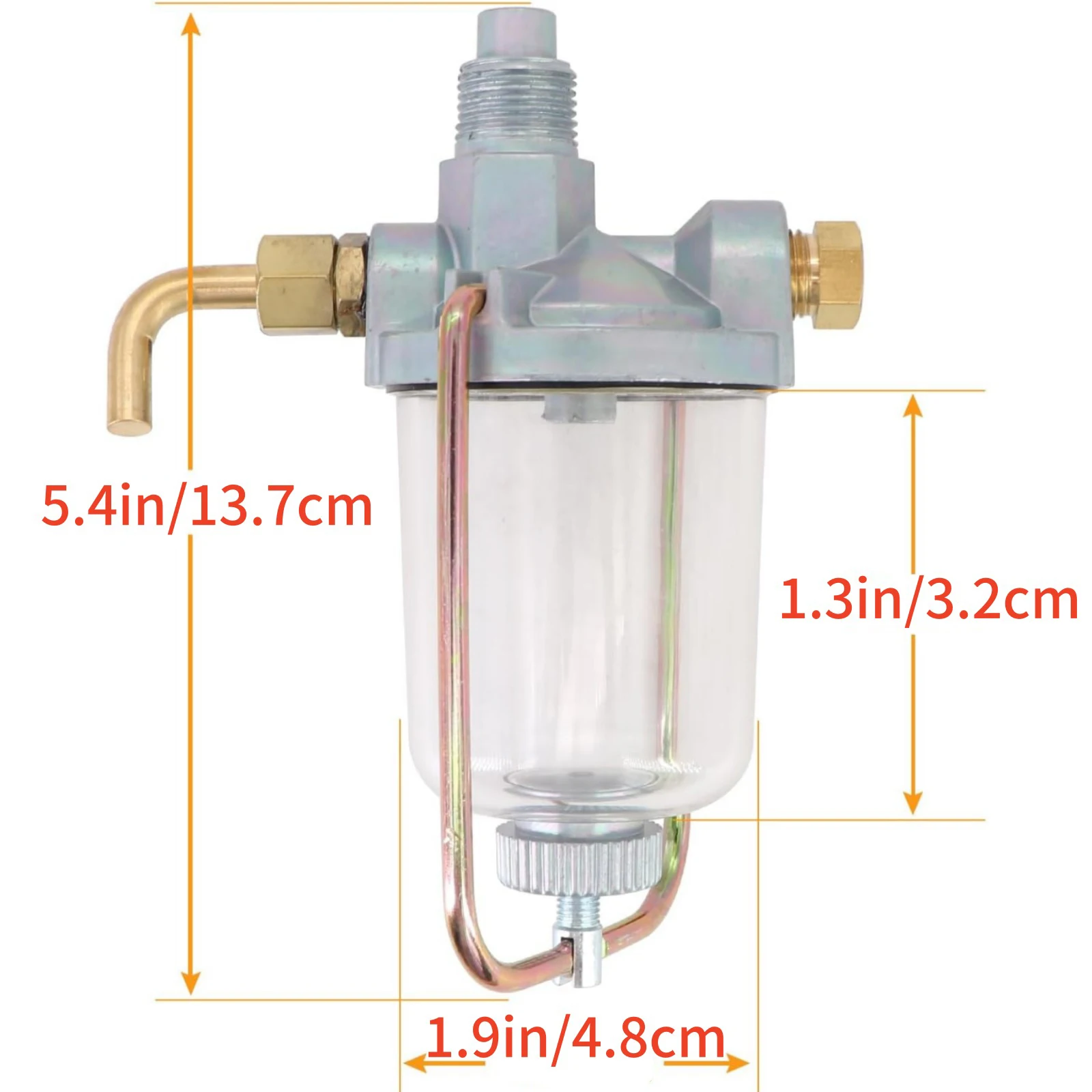 1PC Fuel Sediment Bowl Assembly for International Harvester M MD 460 560 656 706 806 856 Replaces 358245R91 370832R91