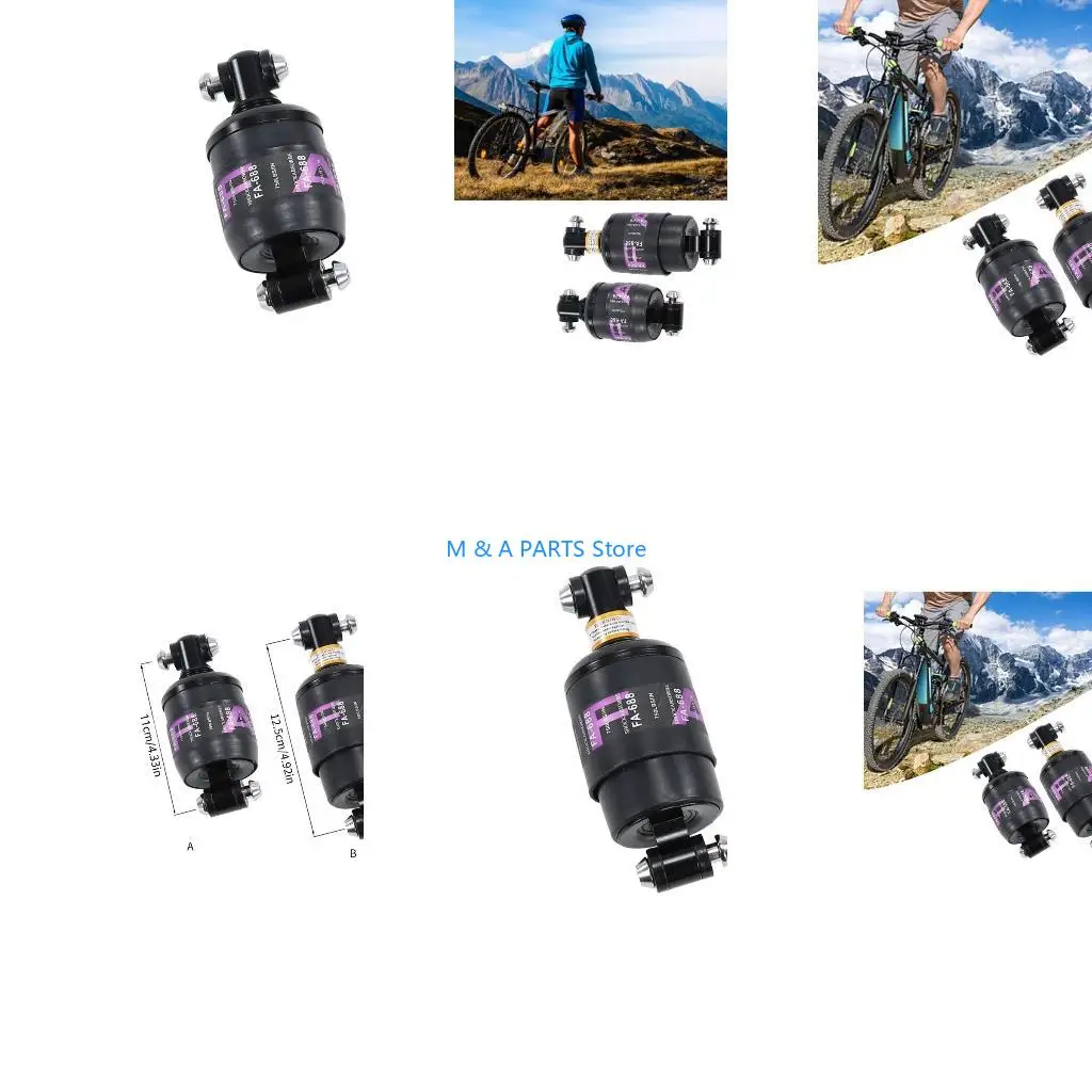 U1JF Mountain Bike Rear Bladder Oil Spring Shock Absorbers Hydraulic Cycling Parts Accessories 750LBS 100mm 125mm