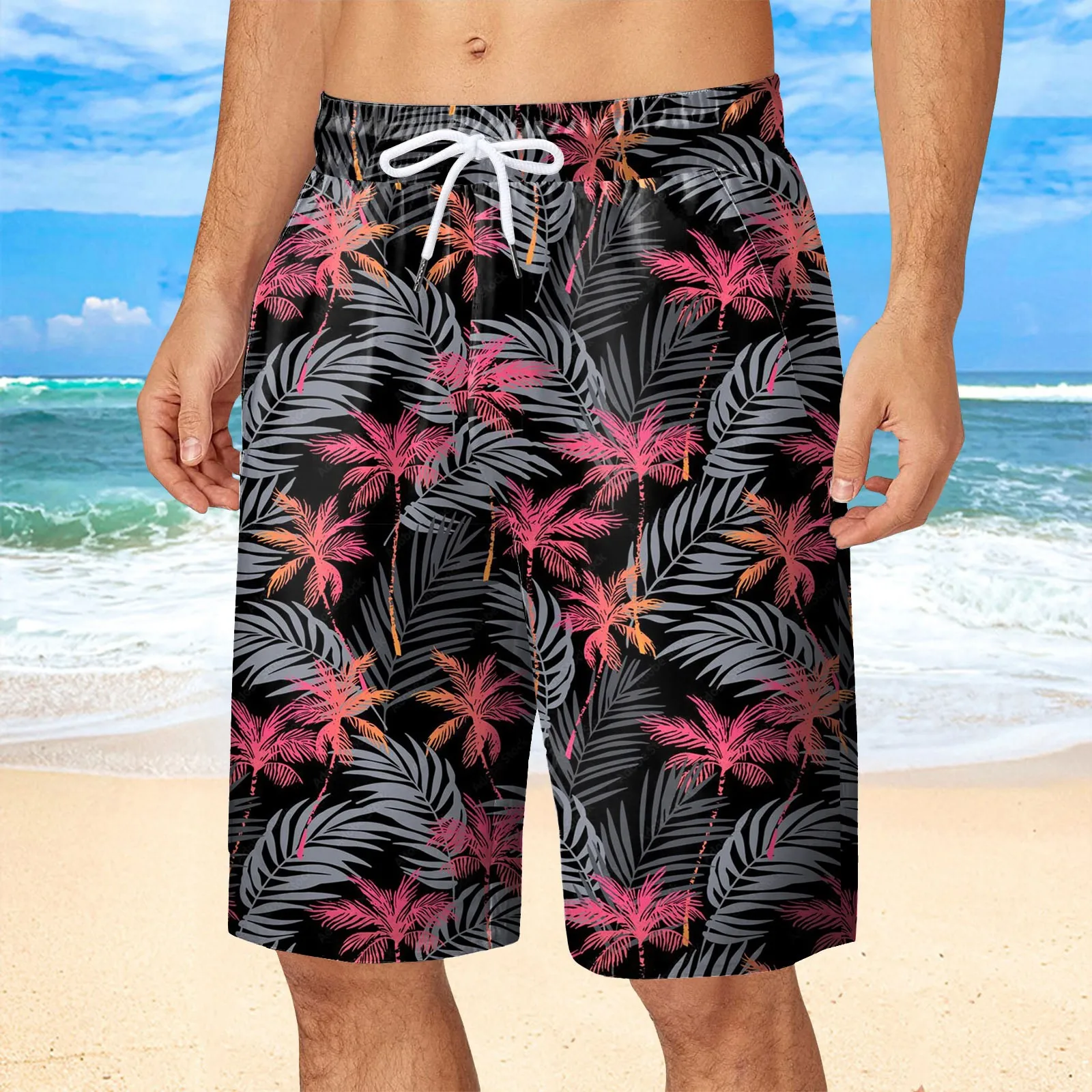 Hawaii Vacation Beach Shorts For Men 3d Printed Flower Casual Pants Board Shorts Swimsuit Trunks Hawaiion Short