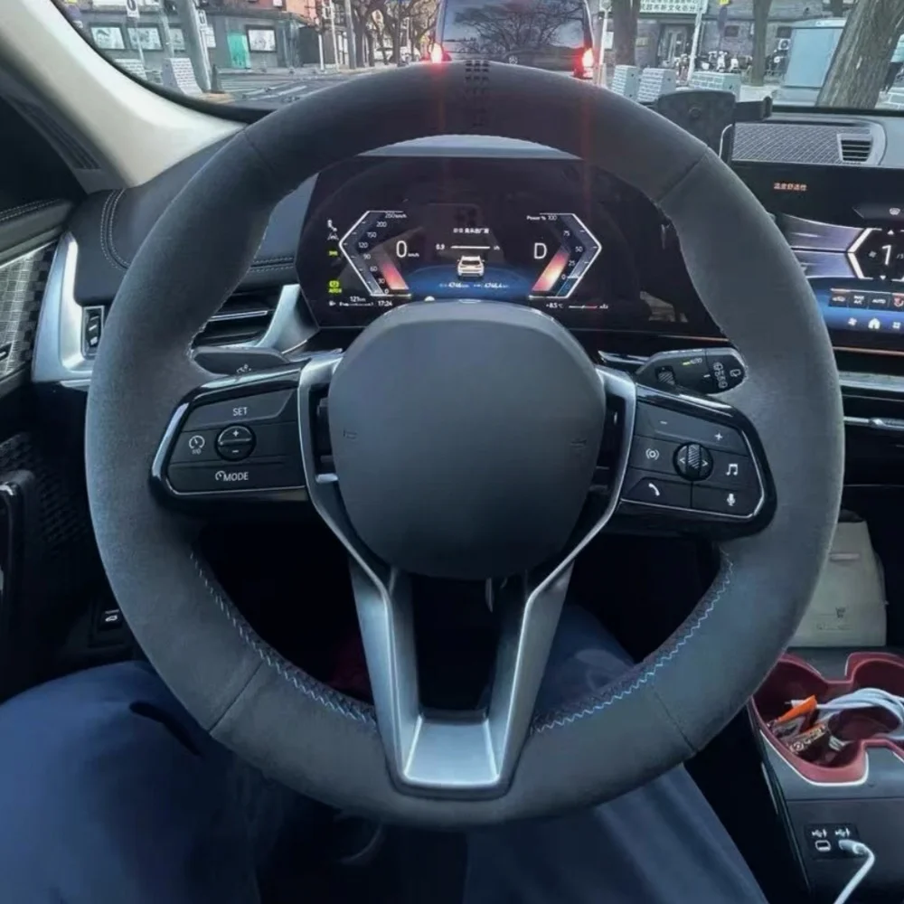 

Изготовленный на заказ оплетка на руль автомобиля, мягкий и удобный, 100% подходит для BMW New 5 серии i5 2024, автомобильные товары, накидка на руль