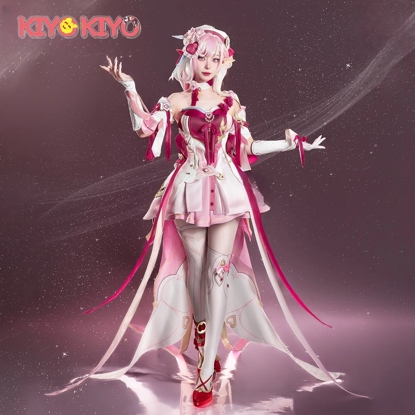KIYO-KIYO Game Elysia for Honkai Impact 3 Cosplay Costume Love fairy Elysia Sexy Dress Halloween Costume Women