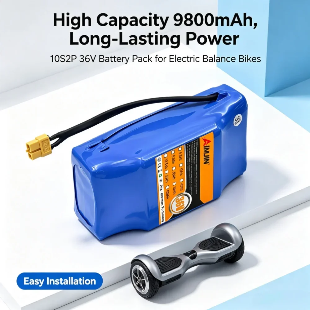 New 36V 9800mAh Lithium Ion Battery Pack,For Electric Self Balancing Scooter HoverBoard Unicycle 10S2P 36V Battery