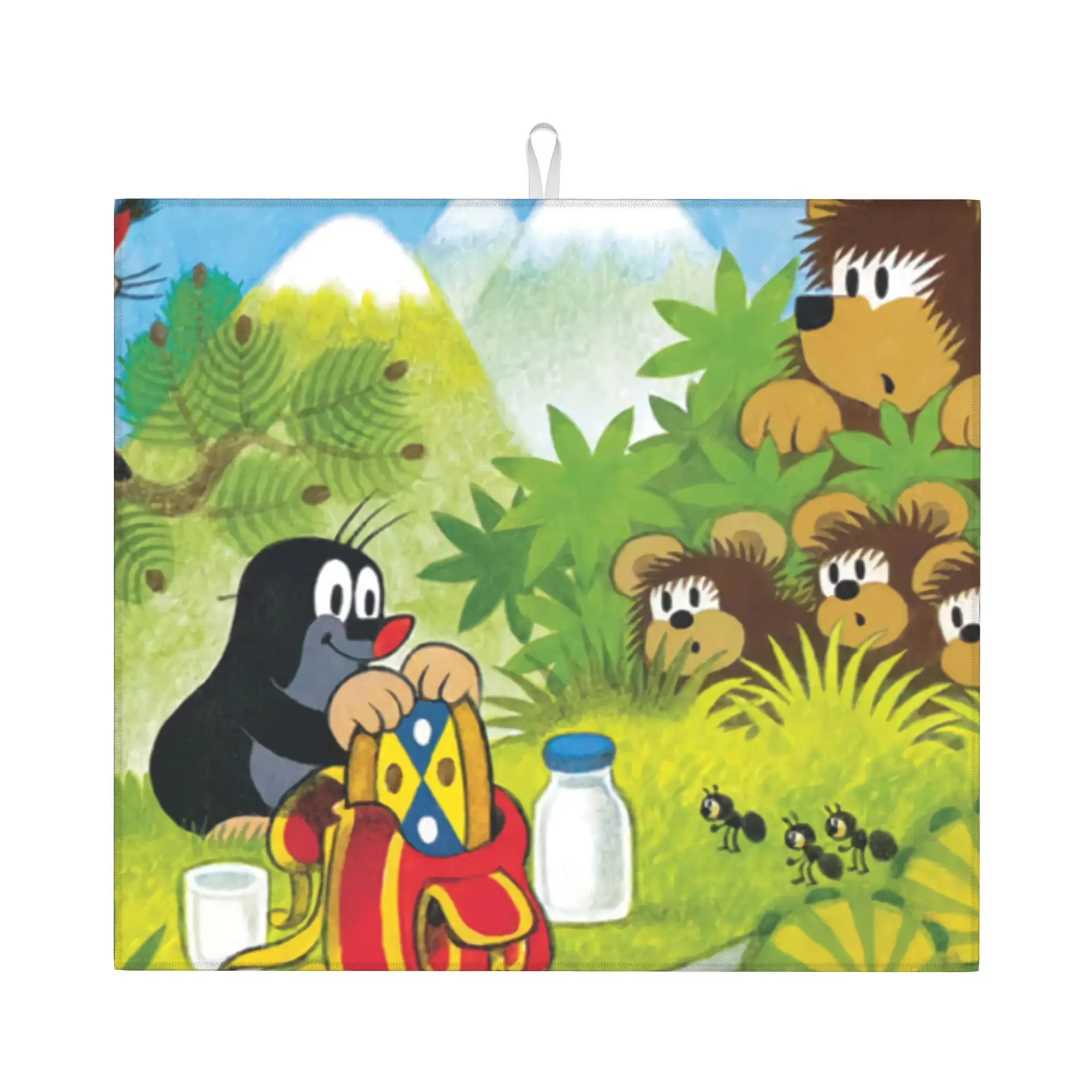 Drying Mat For Kitchen The Mole Water Absorbent Waterproof Czech Cartoon Comics Krtek Mole On Slip Kitchen Counter Protector Mat