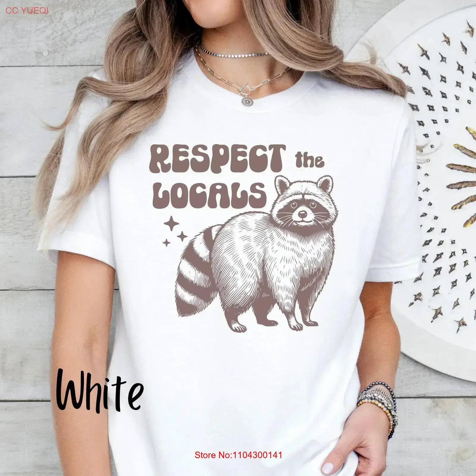Respect The Locals T Shirt Racoon Trash Panda Unhinged Sarcastic Ironic Vintage Nostalgia vintage Washed designer clothes Soft