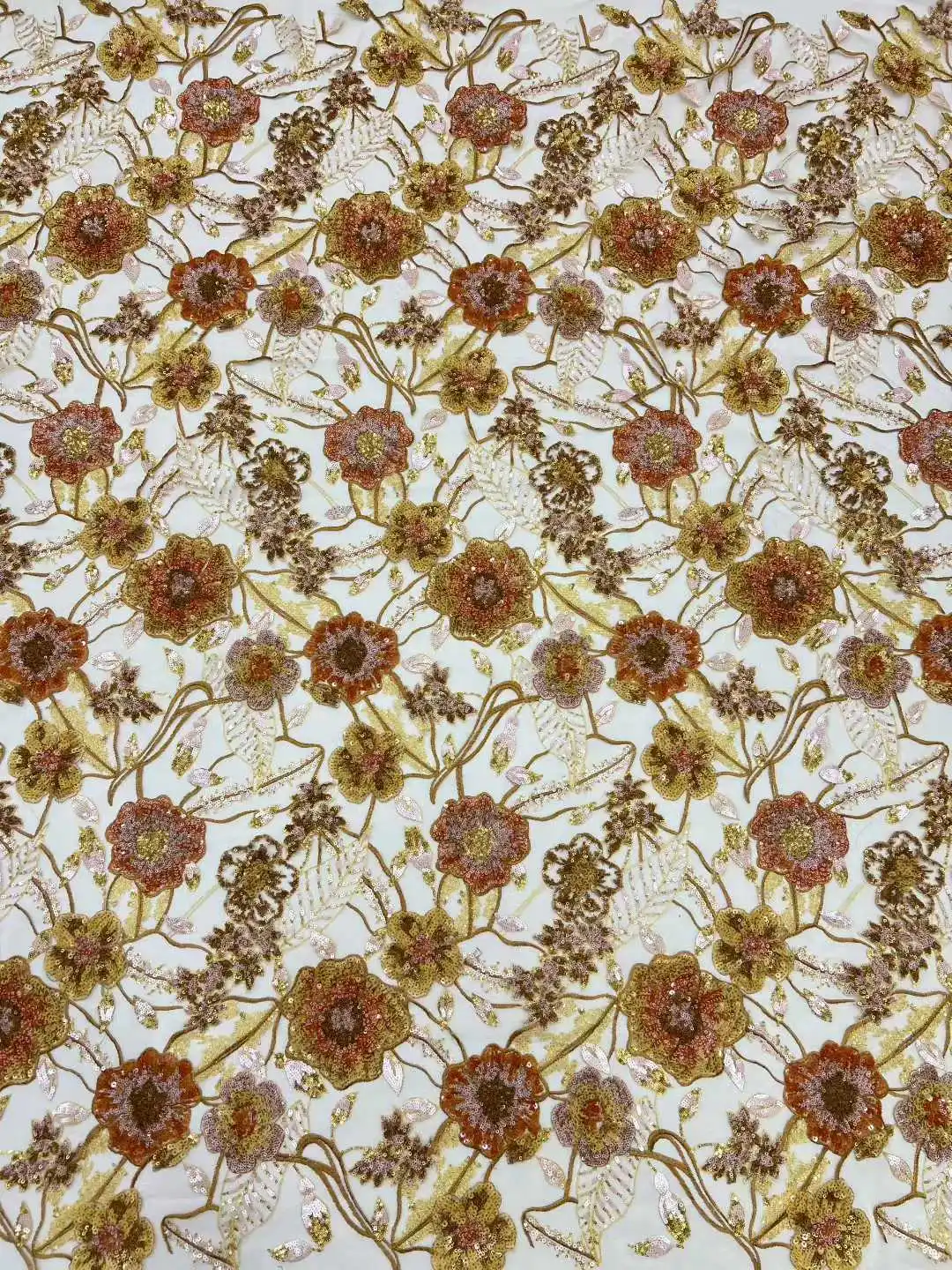Latest African Sequins Lace Fabric 2025 High Quality Lace Embroidery Lace Mesh Fabric 5 Yards For Women Wedding Party Dress