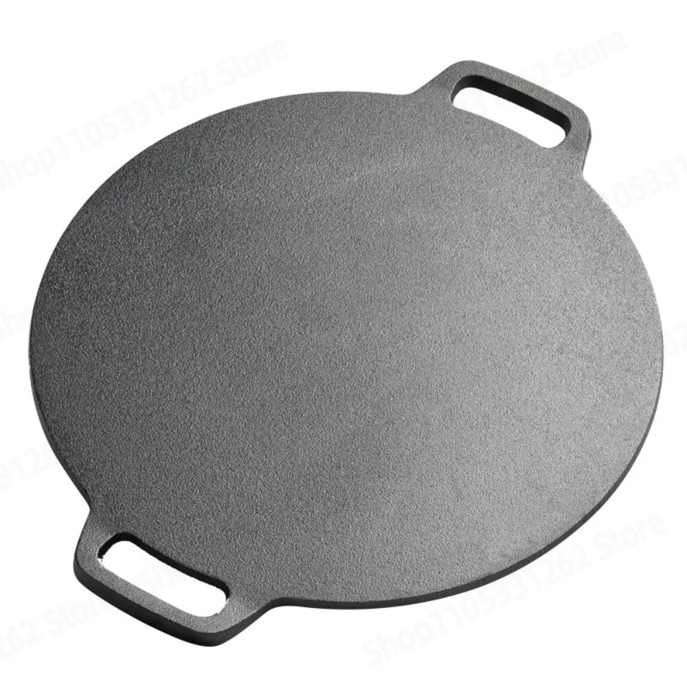 Thickened Cast Iron Jianbing Pan Chinese Crepe Griddle Uncoated Pancake Turner for Home Kitchen