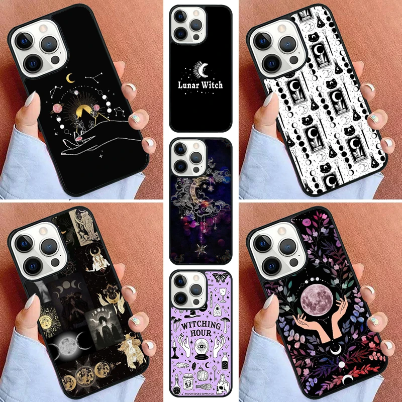 Witch Lunar Magic Phone Case For iPhone 16 15 14 Pro 11 13 12 Mini Max SE 2020 6s 7 8 Plus Cover Capa