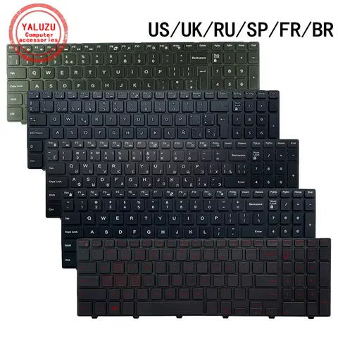 US/UK/RU/SP/FR/BR Laptop Keyboard For Dell Inspiron 15 1528 3541 3542 3543 3546 3548 3549 3552 3555 3558 3559 3565 3567 3568