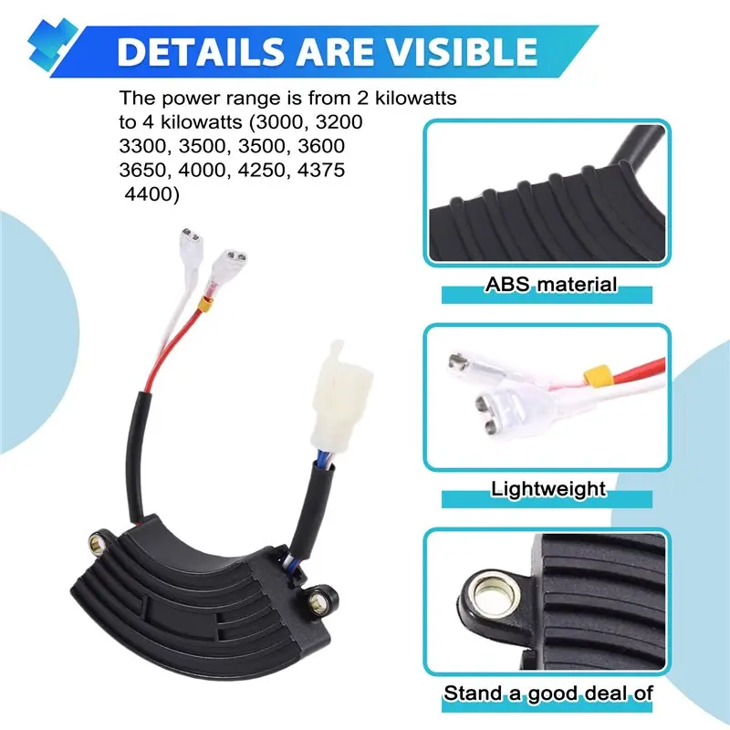 ABBO-For Predator, Champion Compatible 122.190200.00 122.190200.03 30060-Y025110 Generator AVR Automatic Voltage Regulator Recti